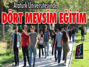 Atatürk Üniversitesinde dört mevsim eğitim