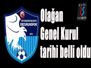 B.B. Erzurumsporda Olağan Genel Kurul tarihi belli oldu