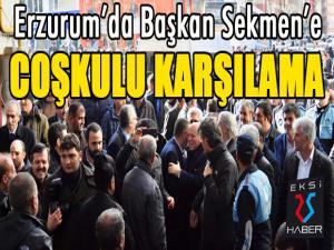 Başkan Sekmene coşkulu karşılama 