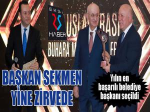 Başkan Sekmen Yılın En Başarılı Büyükşehir Belediye Başkanı seçildi