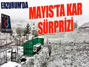 Erzurumda Mayıs ayında kar yağdı