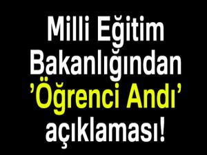 Milli Eğitim Bakanlığından 'Öğrenci Andı' açıklaması