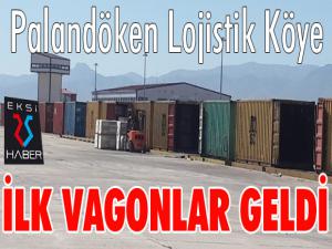 Palandöken Lojistik Köye ilk vagonlar geldi