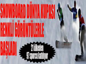 Snowboard Dünya Kupası renkli görüntülere sahne oluyor