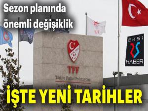 TFF'den liglerde planlama değişikliği...