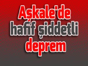 Aşkale'de hafif şiddetli deprem