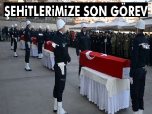 Sur şehitleri törenle memleketlerine uğurlandı