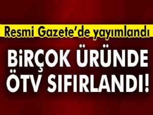 ÖTV ve KDV düzenlemesi yürürlükte