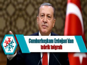 Cumhurbaşkanı Erdoğan'dan tebrik telgrafı