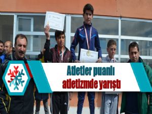 Atletler puanlı atletizmde yarıştı