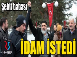 Şehit babası şehitlikte FETÖCÜ'lere idam istedi