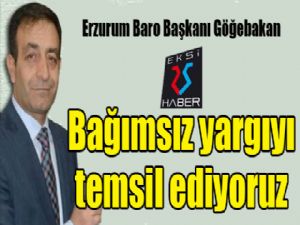 Göğebakan: Bağımsız yargıyı temsil ediyoruz