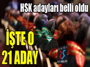 HSK adayları belli oldu