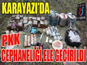 Karayazı'da PKK cephaneliği ele geçirildi...