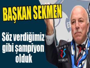 Başkan Sekmen: 