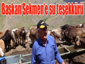 Beypınarı sakinlerinden Başkan Sekmen'e içme suyu teşekkürü