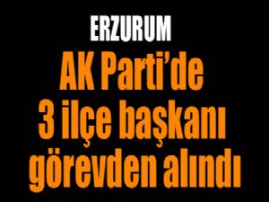 AK Parti'de 3 ilçe başkanı görevden alındı