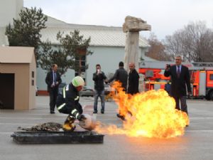 Atatürk Üniversitesi'nde yangın tatbikatı...