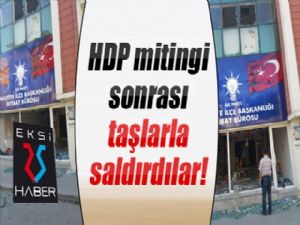 HDP mitingi sonrası AK Parti'ye taşlı saldırı