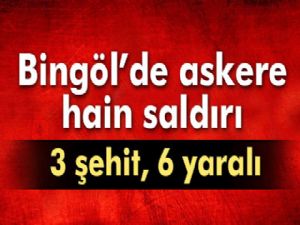 Bingöl'de askere mayınlı saldırı: 3 şehit 6 yaralı