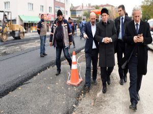 Erzurum'da caddeler yenileniyor...