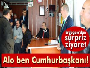 Erdoğan'dan taksi durağına ziyaret