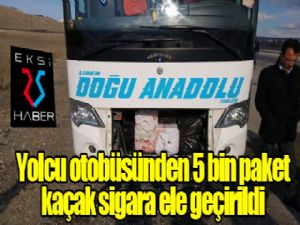 Yolcu otobüsünde 5 bin paket kaçak sigara ele geçirildi...