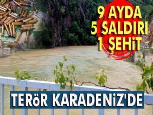 Karadeniz'de 9 ayda 5 saldırı: 1 şehit, 5 yaralı