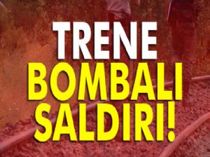 Yük trenine bombalı saldırı