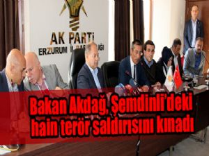 Bakan Akdağ, Şemdinli'deki hain terör saldırısını kınadı