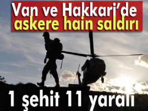 Van ve Hakkari'de hain saldırı: 1 şehit 11 yaralı