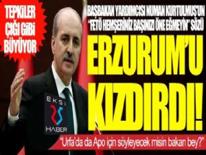 Erzurum'da Numan Kurtulmuş'a tepki seli...