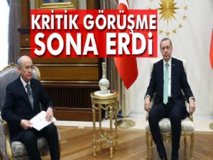 Erdoğan-Bahçeli görüşmesi sona erdi