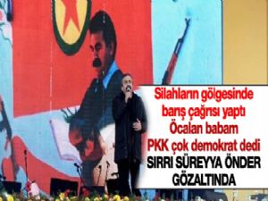 Silahlar önünde poz veren Sırrı Süreyya Önder gözaltında