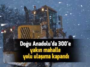 Doğu Anadolu'da 300'e yakın mahalle yolu ulaşıma kapandı