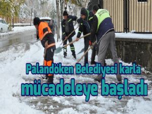 Palandöken Belediyesi karla mücadeleye başladı