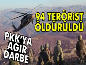 1 haftada 94 PKK'lı öldürüldü