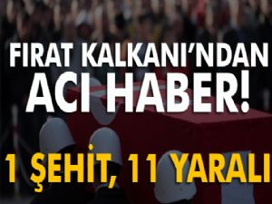 Fırat Kalkanı'ndan acı haber: 1 şehit, 11 yaralı