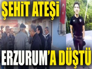 Şehit ateşi Erzurum'a düştü