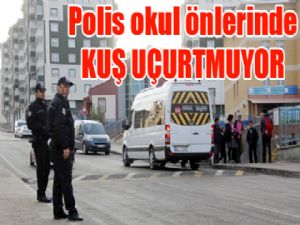 Erzurum polisinden okul önlerinde uygulama