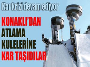 Taşıma karla atlama kuleleri karlandı