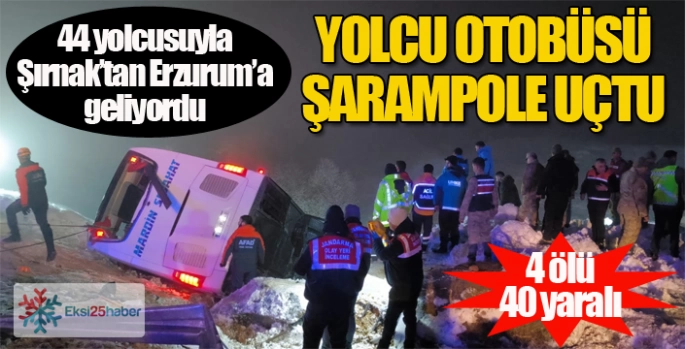 Yolcu otobüsü devrildi: 4 ölü, 40 yaralı