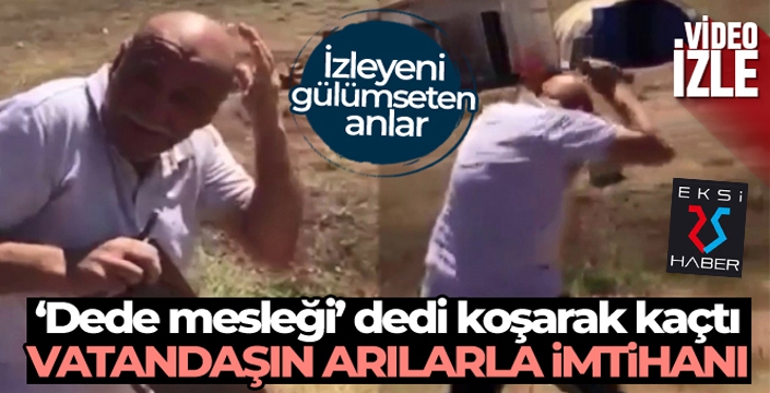 Arıcılık dede mesleği dedi, arılar saldırdı