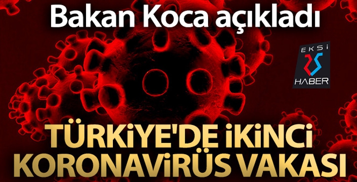 Bakan Koca açıkladı! Türkiye'de ikinci koronavirüs vakası