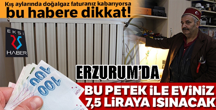 Bu petek ile eviniz 7.5 liraya ısınacak