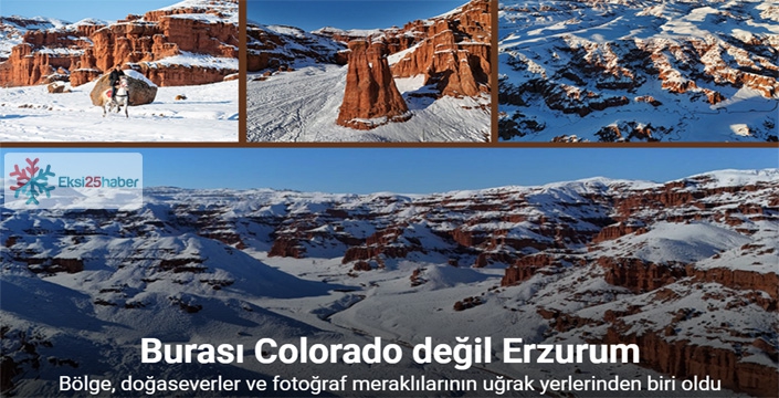 Burası Colorado değil Erzurum: İşte kırmızının beyaz ile buluştuğu yer