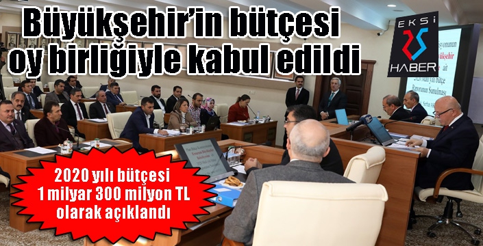 Büyükşehir’in bütçesi oy birliğiyle kabul edildi