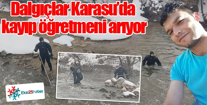 Dalgıçlar Karasu’da kayıp öğretmeni arıyor