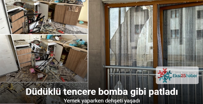 Düdüklü tencere bomba gibi patladı: 1 yaralı