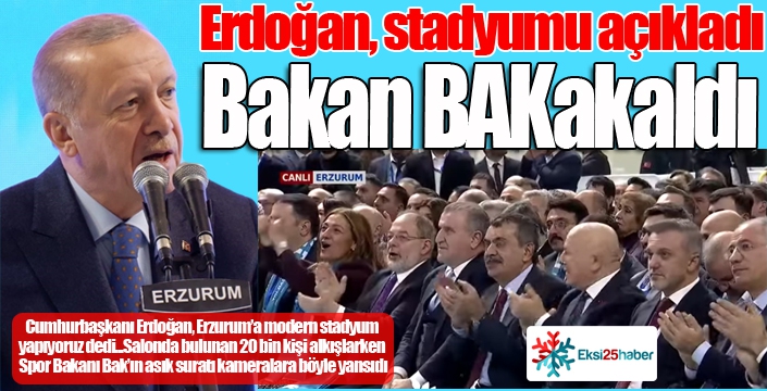 Erdoğan stadyumu açıkladı, Bakan BAKakaldı!